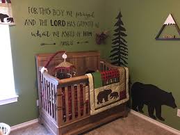 Mountain nursery adventure awaits print, deer, bear print wd4455. Baby Boy Woodland Nursery Decor Novocom Top