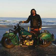 Atlantic Ave Daytona Beach At Sunset 1945 Indian Chief Indian Motorcycle Bike Motorcycle