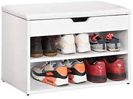 Sobuy Fsr25 W Banc De Rangement A Chaussures 2 Etages Avec Coussin Commode A Chaussures Confortab Banc De Rangement Commode A Chaussures Rangement A Chaussures