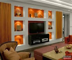 ديكور جبس تلفزيون lcd ديكورات جبسية للتلفزيون البلازما قصر الديكور modern houses interior niche design interior design