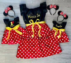 Mommy And Me Dresses Minnie Mickey Mouse Girl Child Baby Etsy