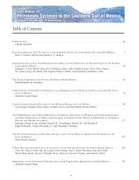 AAPG Memoir 90: Petroleum Systems in the Southern Gulf of Mexico Table of  Contents