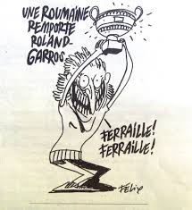 Daarop staat halep, die net roland garros in de wacht had gesleept, met haar trofee te zwaaien terwijl ze oud ijzer, oud ijzer. Charlie Hebdo Takes A Cheap Shot At Halep After Winning The French Open Who Said French Are Not Classy Tennis