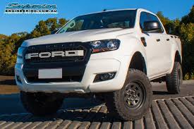 Ford Ranger Px Dual Cab On The Hoist At Superior Engineering Fitted 3 Inch Superior Nitro Gas Lift Kit What Superior Engineering Control Arms Lift Kits