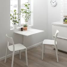 I would rather go for a simpler drop leaf desk like the norbo or how about foldable table brackets? Norberg White Wall Mounted Drop Leaf Table Ikea