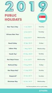 However, the dates mentioned in the calendar might be subject to official changes, which are normally announced. 6 Long Weekends In Singapore In 2019 Bonus Calendar Cheatsheet