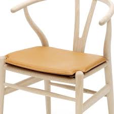Leather Seat Cushion For Ch24 Wishbone Chair White Leather Chair White Leather Dining Chairs Chair