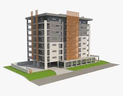 Apartment Building 8 3d Model In 2020 Apartment Building 3d Model Apartment