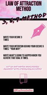 Law Of Attraction 3 6 9 Method Spiritual Manifestation Manifestation Journal Manifestation