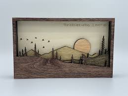 First Try At 3d Shadowbox Ing Made On A Glowforge Glowforge Owners Forum Shadow Box Picture On Wood Laser Cutter Projects