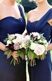 Vintage Inspired English Wedding And A Lace Wedding Dress Blue Bridesmaids Navy Bridesmaid Dresses Blue Winter Wedding
