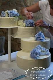 Buttercream Wedding Cake Tier Treppenform Hochzeitstorte Mit Butercreme Blaue Hort Hochzeitstorte Blau Hochzeitstorte Inspiration Blaue Hortensien Hochzeit