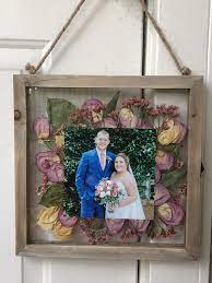 Botanical wall decor with dried flowers in stained glass frame materials: Natural 12 X 12 Float Frame By Studio Decor Pressed Flower Art Picture Frames Flower Shadow Box Bouquet Shadow Box