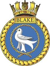Construction of defender began in 2006, and she was launched in 2009. British Navy Hms Blake C99 Emblem Vector Image