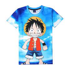 One Piece Kid Luffy Short Sleeve 3d Printed Sportswear T Shirt One Piece Cartoon Tshirt Print Summer Tee Shirts