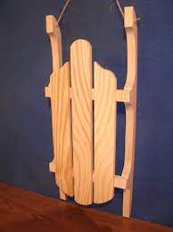 Rustic Country Wood Sled Wooden Sled Unfinished Christmas Wooden Christmas Decorations Wooden Sleigh Christmas Wood Crafts