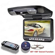 Xtrons Black 9 Digital Screen Flip Down Slim Car Roof Mounted Dvd Player Overhead Usb Game Headset Built In Ir Fm T Fm Transmitters Car Electronics Car Videos