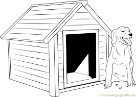 Dog and his house 3df4. Dog House With Dog Outside Coloring Page For Kids Free Dog House Printable Coloring Pages Online For Kids Coloringpages101 Com Coloring Pages For Kids