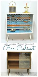 Mcm Bookshelf Bar Cabinet Before And After The Interior Frugalista Diy Deck Furniture Mid Century Modern Bookshelf Modern Bookshelf