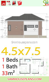 Rates are typically updated in march. Small House Plans 4 5x7 5 With One Bedroom Hip Roof Samhouseplans
