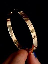 18k love bracelet size 17 yellow gold