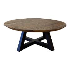 The criss cross end table is just what you need resting atop two tall, interlocked wooden legs is a circular panel of sleek, dark tempered glass. Sunrise Home Round Wood Criss Cross Base Coffee Table Design Plus Gallery