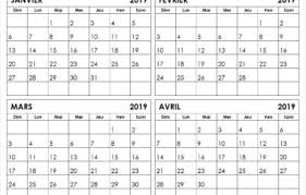 À partir de cette page, vous pouvez télécharger et imprimer les calendriers de janvier, février et mars 2020, qui sont placés sur une seule feuille. Janvier Fevrier Mars Avril 4 Mois Calendrier 2019 Archives Printable Calendar