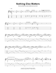 253,823 views, added to favorites 823 times. Nothing Else Matters Sheet Music Metallica Solo Guitar
