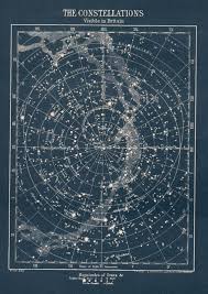 antique constellation star map circa 1900s vintage map of