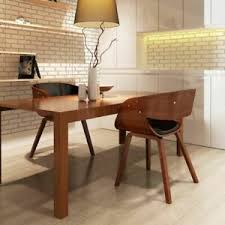 Vidaxl 2x Sillas De Comedor Madera Marron Asientos Bancos Muebles Cocina Salon Ebay