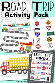 Road Trip Activity Pack For Traveling With Kids Road Trip Printables Road Trip Bingo Travel Activities