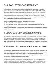 Parents who are able to. Family Agreement Sample 5 Free Law Templates Edit And Download