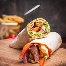 Side View Shawarma With Fried Potatoes I Free Photo Freepik Freephoto Food Chicken Arabic Board Shawarma Food Greek Cookbook