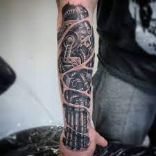 Mechanic tattoo by koit tattoo. Bio Mech Tattoo By Kris M Limited Availability At Salvation Tattoo Studios Biomechanical Tattoo Mechanic Tattoo Mechanical Arm Tattoo