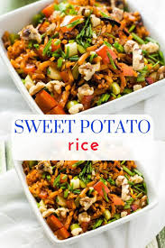 Sweet Potato Rice Pilaf Vegan Gluten Free Recipe Vegetarian Recipes Healthy Sweet Potato Rice Easy Healthy Recipes