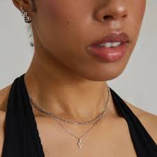 Annie Apple Lucinda Sterling Silver Curb Chain Necklace