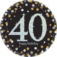 Sparkling Celebration 40th Birthday Party Kit For 32 Guests Quarantesimo Compleanno 40 Compleanno Buon Compleanno