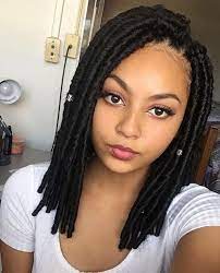 35 Short Faux Locs And Protective Goddess Locs Styles Faux Locs Hairstyles Locs Hairstyles Braids For Short Hair