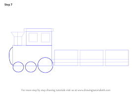 Learn How To Draw A Train For Kids Trains Step By Step Drawing Tutorials Train Drawing Train Template Kids Training