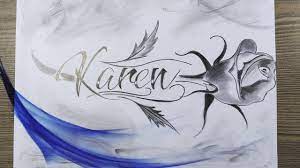 Nombre Karen Dibujos A Lapiz Youtube