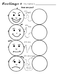 feelings kindergarten worksheets printable preschool 
