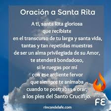 ¡oh gloriosa santa rita de casia! Oracion A Santa Rita Oraciones A Santos Oraciones