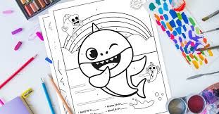 Free printable baby shark : Learn How To Subtract With Baby Shark Color By Number Worksheets Toysmatrix