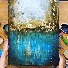 Alufolie Struktur Abstrakt Abstrakt Acrylmalerei Abstrakt Abstrakte Malerei Acryl