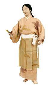 民衆婦人姿1枚目 民衆婦人姿 commoner in everyday wear kosode and shibiradatsumono wrapping skirt 平安時代 直垂 服飾