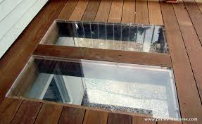 Plexiglass In The Deck Floor To Allow Light To Reach The Windows Of The Basement Basement Lighting Basement Windows Window Well