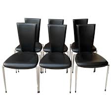 chrome italian modern dining chairs