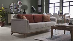 Mavenna Carina Stone Zero Wall Convertible Sofa Bed By Istikbal Furniture