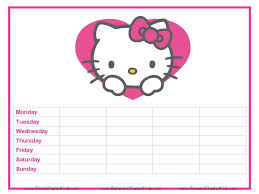 Hello Kitty Sticker Chart Printable To Motivate Clare To