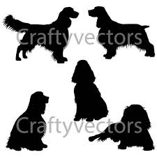 Black And White Springer Spaniel Clipart English Springer Spaniel Dog Svg Silhouettes In 2020 English Springer Spaniel Spaniel Dog Springer Spaniel